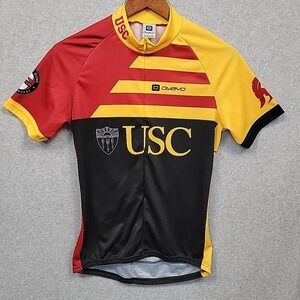 Owayo USC Trojans Cycling Jersey Shirt Men's Size M Colorful Front Zip Custom